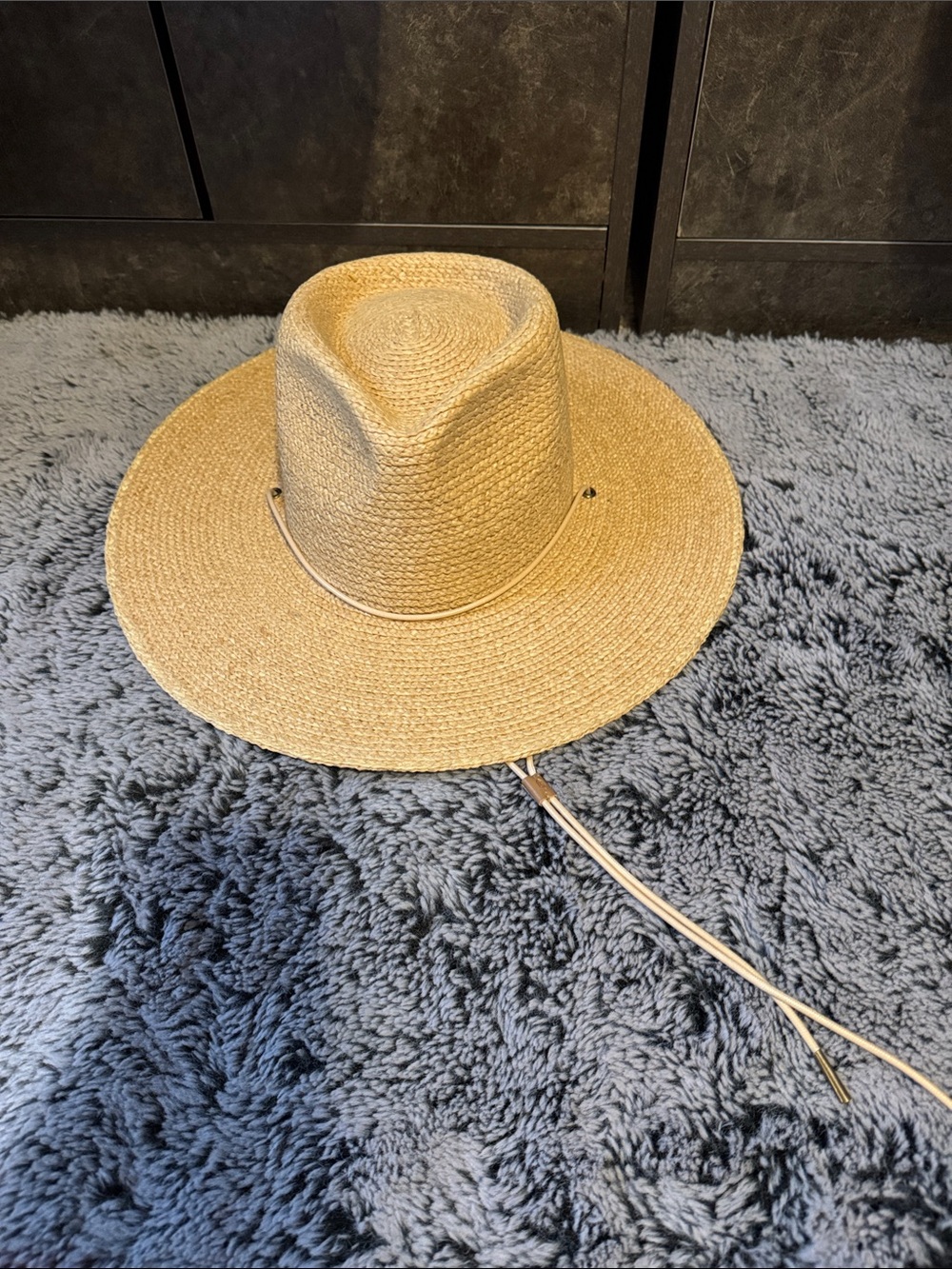 NWT Will Bear Wide Brim Straw Sun Hat - Natural Tan
